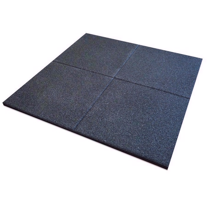 UniSoft Gummifliese Schwarz 50 x 50 x 3 cm