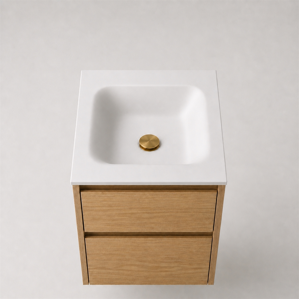 Corian Waschtischplatte 52 cm inkl. Type 7-Becken, Glacier White