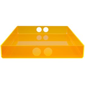 Kleines Tablett oranges Acryl