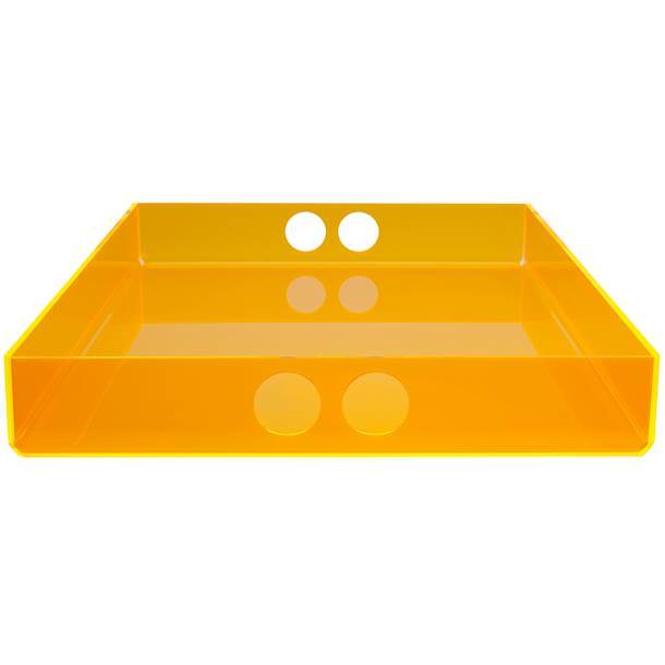 Kleines Tablett oranges Acryl