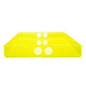 Großes Tablett gelbes Acryl