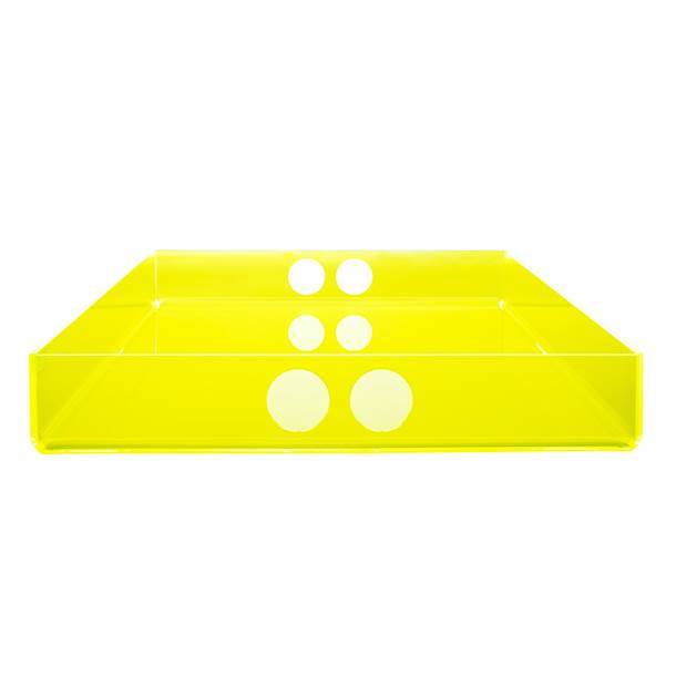 Großes Tablett gelbes Acryl