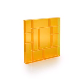 Quadratischer Setzkasten oranges Acryl