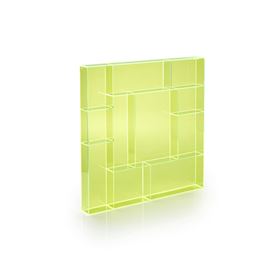 Quadratischer Setzkasten gelbes Acryl