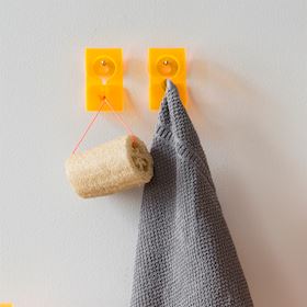 Aufhängehaken oranges Acryl 2 Stück