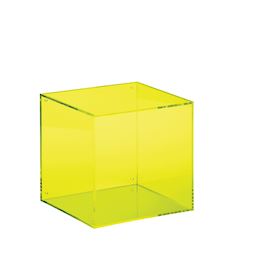 Quadratischer Kasten gelbes Acryl