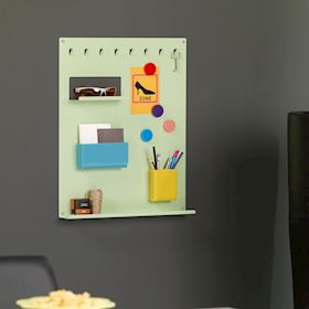 Grüner, magnetischer Schlüsselhalter, Tafel mit Zubehör