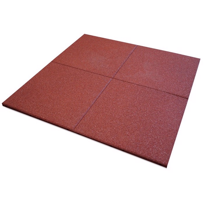 UniSoft Gummifliese Rot 50 x 50 x 3 cm