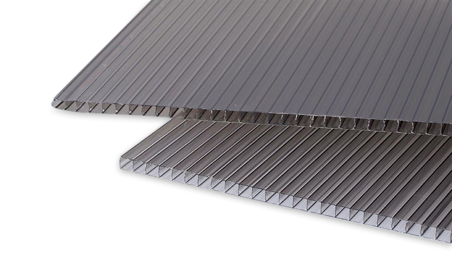 10mm RIATHERM 2,1x6m Stegplatte Bronze/Grau. Bruchsicher.